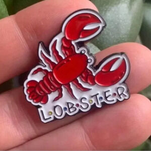 Brand new FRIENDS inspired Lobster enamel lapel pin brooch